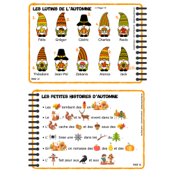 Mon livre d'exercices sur l'automne
