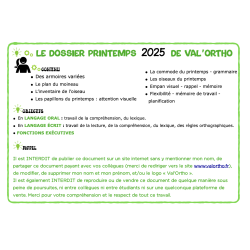 Le dossier du printemps