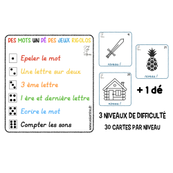 Des mots Un dé Des jeux...
