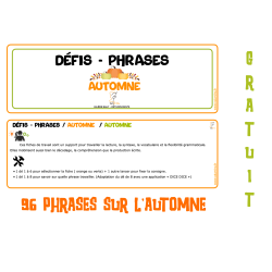 Défis - Phrases - Automne