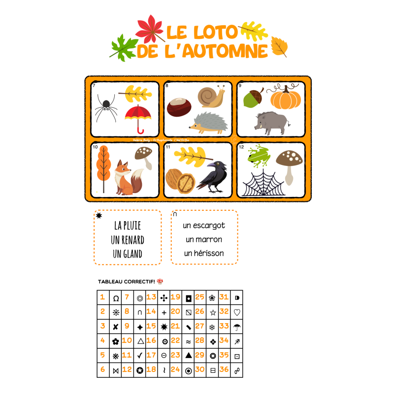 Le Loto de l'Automne