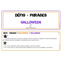 Défis - Phrases - Halloween