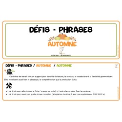 Défis - Phrases - Automne