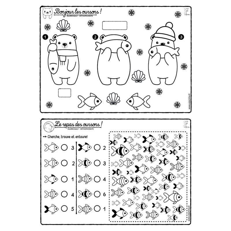 Bonjour les Oursons Bonus et Niveau 1