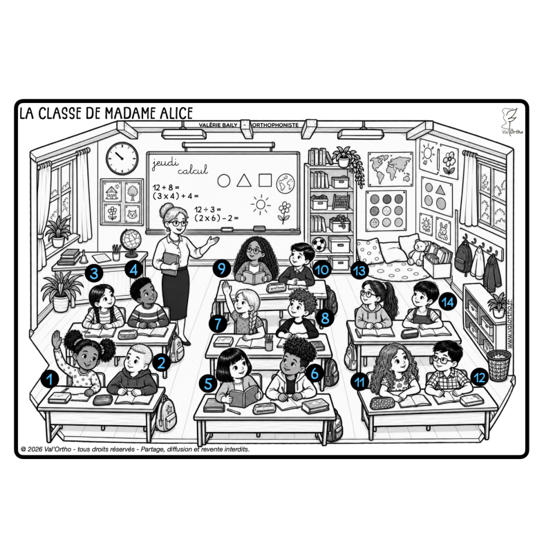 Dans la classe de Madame Alice